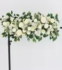 Kwiaty dekoracyjne 100 cm DIY Wedding Party Kwiat Murs Miejsce Ściany Zbierania Jedwabne Pionity Rose Olf Artificial Row Decor Iron Arch 5335889