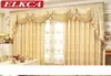 Europeu dourado real luxo cortinas para quarto janela cortinas para sala de estar elegante cortina europeia casa janela deco5305178