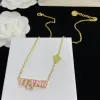 fashion brand Pendants necklace TiAmo Letter Pendant Gold Chain Beautiful head American style fashion personality simple for Women Party Gift