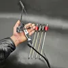 Bow Arrow Mini Recurve Bow 휴대용 강력한 강력한 조준 슈팅 활과 화살 분리 가능한 양궁 스포츠 장난감 활 및 화살표 세트 YQ240301