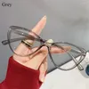 Sonnenbrille Transparent Anti-UV Blaue Strahlen Gläser Retro Runde Großen Rahmen Brillen Computer Brille Frauen