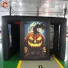 Activités de plein air de bateau libre 9x4x2mH (30x13.2x6.5ft) jeu de sport d'arène d'étiquette de labyrinthe de maison hantée gonflable imprimé sur mesure pour Halloween