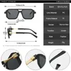 Sunglasses SHAUNA Double Bridges Square Women Fashion Gradient Shades UV400 Retro Polygon Men Sun Glasses