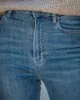 Damen Jeans Flare High-Waist Split Y2k Straight Loose Wide-Leg Hose Slim Fit Vintage Washed Denim Long
