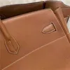 Bolsas 40cm grande marca designer 50cm tote masculino cor marrom saco de luxo totalmente artesanal costura com linha cera togo couro