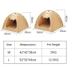 Mats New Portable Cat Tent House Removable Washable Cat Bed Pet Cat Dog Deep Sleeping Warm Teepee Cozy Indoor Pet Tent With Pet Mat