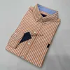 Men's T-Shirts Men Shirts Plaid shirt spring and autumn stripe shirt business dress shirt Fashion classic shirts mens embroidery decoration 240301