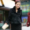 Fur 2023 New Style Winter Women Real Rabbit Fur Coat Natural Warm Rabbit Fur Jacket Lady Fashion 100% Genuine Real Rabbit Outerwear
