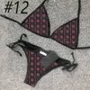 Mektup Kadın Plaj Sutyen Kılavuzu Set Lüks Tasarımcı Split Bikinis Mayo Seksi Yaz Kadın Halter Mayo Takım