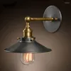 Lampa ścienna Retro American Industrial Balkon Sconces Vintage czarna spódnica metalowa metalowa sypialnia łóżka korytarza światło korytarza