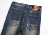 Punk Jeans Designer Jeans Hommes Jeans Droits Hommes Genou Skinny Taille Droite 29-38 Tendance Longue Droite Trou Denim En Gros 3561