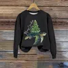 Kvinnors hoodies Merry Chrismas Turtle Tree Print Sweatshirt Stora kvinnor Sweatsuit Boating Women Jackets Gnome