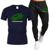 2024 herren Trainingsanzug Baumwolle T-shirts Casual Jogginghose Gym Kurzarm Outfits Männlich Casual Oansatz Tees Jogging Anzug