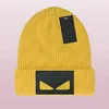 Gebreide hoed beanie cap twee ogen patroonontwerper schedel doppen casual stijl voor man vrouw winter hoeden 10 kleuren9861290