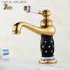 Bathroom Sink Faucets ZGRK basin type faucet diamond bathroom faucet single handle mixer faucet hot and cold water mixer crane bathtub brass mixer faucet Q240301