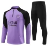 23 24 Paris Tracksuit Soccer Jersey PSS Messis Mbappe Classic Style Training Jersey Half Pull Long Sergio Ramos Verratti Icardi Top Top Top