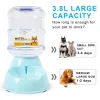 Forniture Alimentatore automatico per animali domestici 3.8L Grande capacità Acqua di alimentazione Utensili per alimenti Ciotola per cani Ciotola per animali domestici Fontanella per gatti Forniture per animali domestici