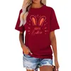 Camiseta feminina casual moda camiseta em torno do pescoço manga curta topo engraçado impresso jovem magro-tipo versátil pulôver coquette