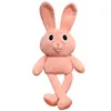 2024 Hot Sell Plush Plush Plush 80cm 100cm قابلة للسحب الساقين الطويلة الأذنين الكبيرة أرنب عالي الجودة أفخم نمذجة لطيفة وسادة نوم للأطفال