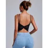 Sujetadores Fitness chaleco mujeres entrenamiento secado rápido a prueba de golpes espalda cruzada Kink doble hombro correas Yoga deportes sujetador con almohadillas para el pecho