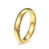 PSJ Fashion Schmuck Engagement Band 4mm 6 mm 8mm 18K Gold plattiert hochpolierter Wolfram -Carbidring für Männer Frauen 240220