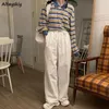 Women's Pants Women Spring Summer Beige Loose Lady Trousers Simple Harajuku Unisex Streetwear Fashionable Casual Wide Leg Solid