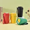 Wasserflaschen 316 Edelstahl Kaffeetasse Tragbares Vakuum mit Seil Octagon Outdoor Handlich isoliert