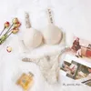 Victorias Secret Bh kvinnors trosor Victorias Secret Sexiga kvinnor spetsar Push Up Bh Set White Bralette Letter Pieces Intimate Suit Elegant Ladies 990