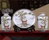 1 ensemble moderne chinois Jingdezhen décoration de table Vase à fleurs et assiette avec support Vase en céramique décoration Vase en porcelaine LJ205883331