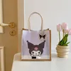 2024 New Fashion Trendy Canvas Bag Cartoon Cartoon Handbag حقيبة يد متعددة الاستخدامات صغيرة