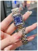 Luksusowy zegarek zbiornikowy zegarek Square Watches Designer Diamond Premium Quartz Ruch Rozmiar 27x27 Bransoletka ze stali nierdzewnej Sapphire Glass Waterproof