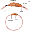 ベルトLALOO LED犬猫首輪USB充電式輝くペットドッグカラー調整可能な夜安全防水照明ライトアップカラー