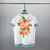 Mäns avslappnad skjorta designer skjorta 24SS herrknapp ner skjorta tryckt hawaiian blommor casual skjorta mäns smala kort ärm hawaiian casual kostymstorlek m-3xl #002