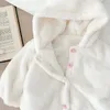 Kleidung Sets Winter Koreanischen Stil Kleinkind Baby Jungen Mädchen Kleidung Anzug Langarm Mit Kapuze Mantel PP Shorts Kinder Verdicken Warme set