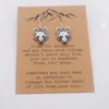 Studörhängen 1st Animal Wolf Earring Christmas Gift