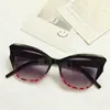 Lunettes de soleil œil de chat pour femmes, marque de styliste Vintage, mode féminine, couleurs acidulées dégradées, voyage 2024