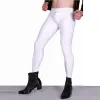 Spodnie Wetlook Shiny Pvc motocykl męskie mody Pencil spodnie koreańskie streetwear hip hop spodni fitness fitness kutas pantwear pantalon spodni