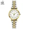 Shengke K0180 Sk Moissanite Watch Розовое золото Сетчатый ремешок для часов Женские наручные часы Изысканные женские кварцевые часы