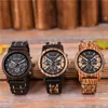 DODO DEER Men's watch Wood Watches Men clock Business Luxury Stop Watch Color Optional with Wood Stainless Steel Band C08 OEM326T