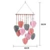 Feuille macramé tenture murale Boho chambre décor à la maison tissé esthétique tapisserie murale maison salon décoration de mariage cadeau 240219