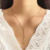 Pendentif Colliers IFMIA Simple Collier Coeur Creux Pour Femmes Filles 2024 Tendance Ras Du Cou Or Couleur Chaîne De Mariage Amis Bijoux Cadeau