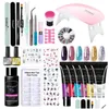 Nail Art Kits Limegirl Extensão Gel Set Acrílico Polonês Kit com UV LED Lâmpada para Starter Tools Setnail Drop Delivery Health Beauty Dhesj