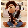 80 * 110cm Peluche gigante del fumetto della scimmia della bocca grande il cuscino farcito della bambola della peluche di Gorilla per i compagni di gioco dei bambini MX2007165107208