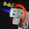 Metal Creative Machinery Pistol Lighter Trendy Play Decompression Windproof Jet Torch Gas Lighter Fun Blue Flame Cigar Lighters