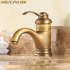 Bathroom Sink Faucets Hot selling. 6 Antique Brass Basin Faucet Crane Sink Mixer Faucet Torneira YT-5065 Q240301