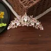 Kinderen Girls Crystal Crown Wedding Party Hair Accessiories Flower Girl Diadeems Sieraden Bridal Children Tiara 240226