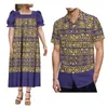 Casual klänningar stöder din design Micronesia Tribe Lady Puffed Sleeve Dress Mumu med män Aloha Shirt Polynesian Par