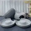 Mats Donut Pet Cat Tunnel Interactive Toy Cat Liter Feel Pet House Training Toy Grey Dwa użyte