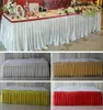 Moda colorida saias de mesa de seda gelo pano corredor corredores de mesa decoração banco de casamento capas de mesa el evento longo corredor deco4398288