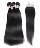 Brazilian Deep Wave Human Hair Bundles With Closure Peruvian Hair 4 Bundles Malaysian Body Wave Deep Loose Hair Extensions74441531511278